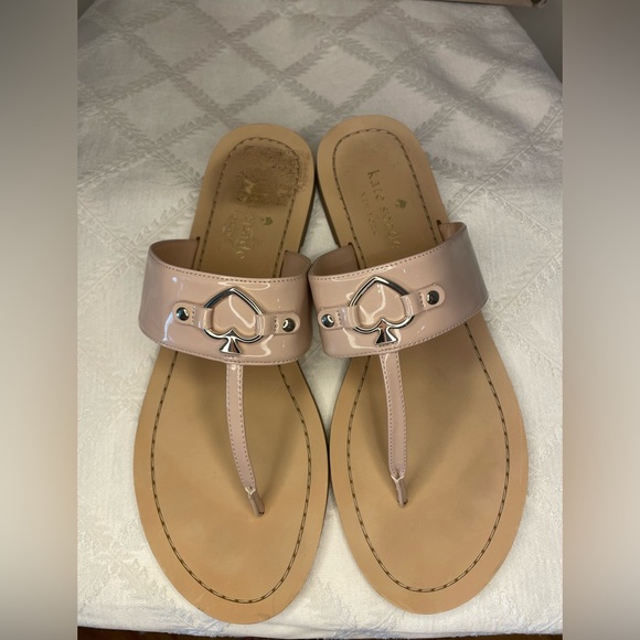 Kate Spade Slip on Sandals Size 10 Soft Neutral Pink - Picture 3 of 7